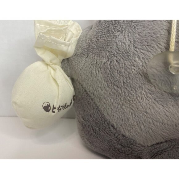 Totoro Plush Toy With Rice Bag Window Cling Gray & White 7-Inch - Picture 4 of 6
